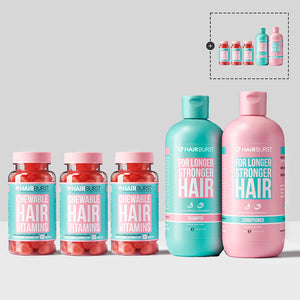 Balík na rast vlasov s gumíkmi