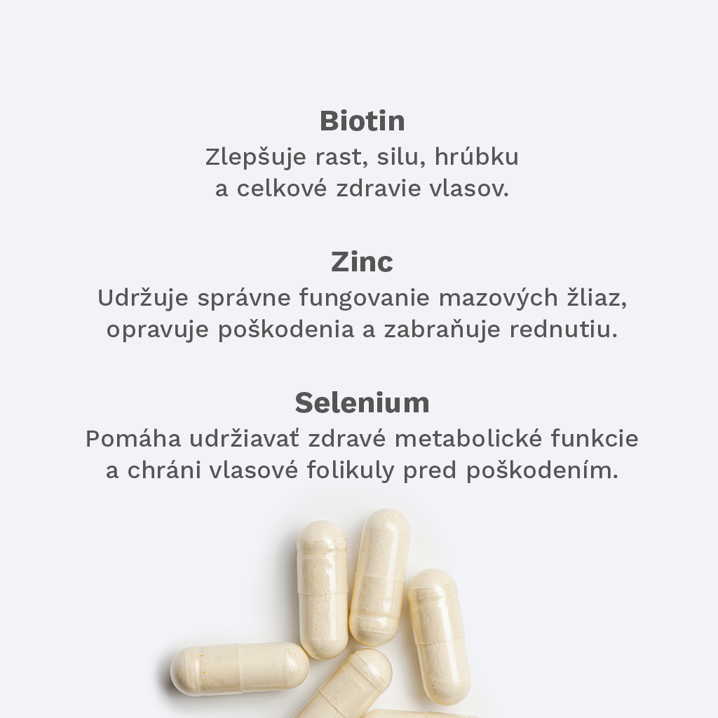Vitamíny na rast vlasov (s kolagénom)