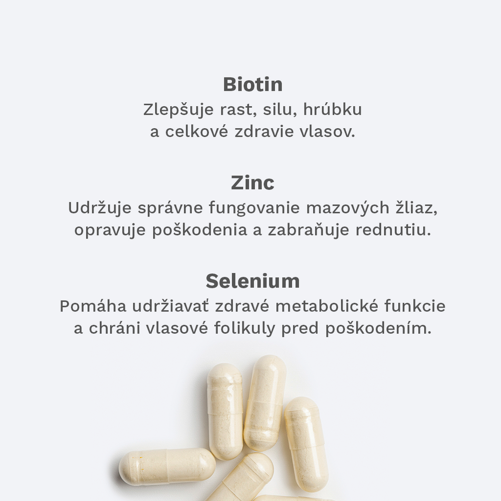 Vitamíny na rast vlasov (s kolagénom)