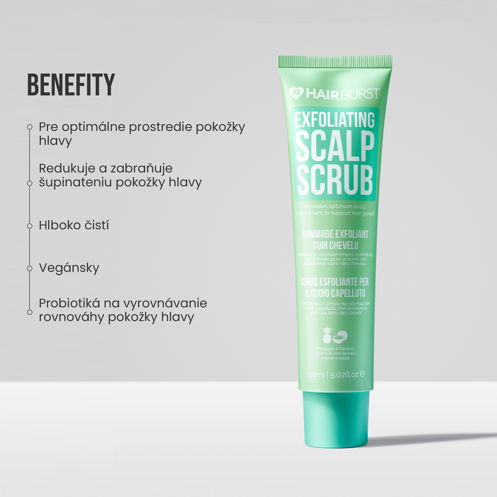 Exfoliačný peeling na mastné vlasy