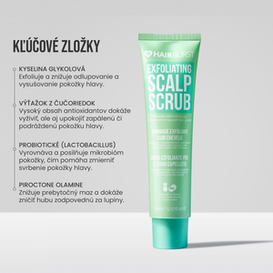 Exfoliačný peeling na mastné vlasy