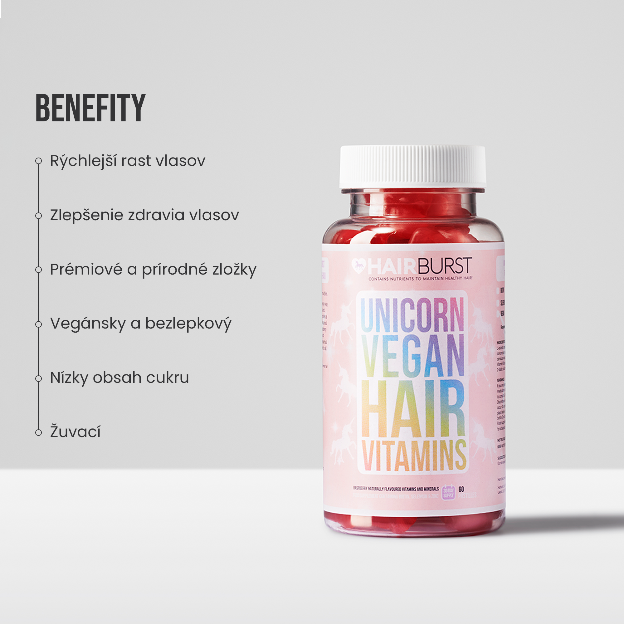 Vegánske vitamíny na rast vlasov 6MS