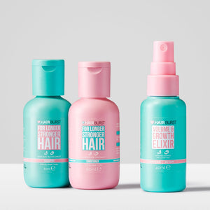 Mini Set na Objem & Rast–Šampón, Kondicionér a Elixír