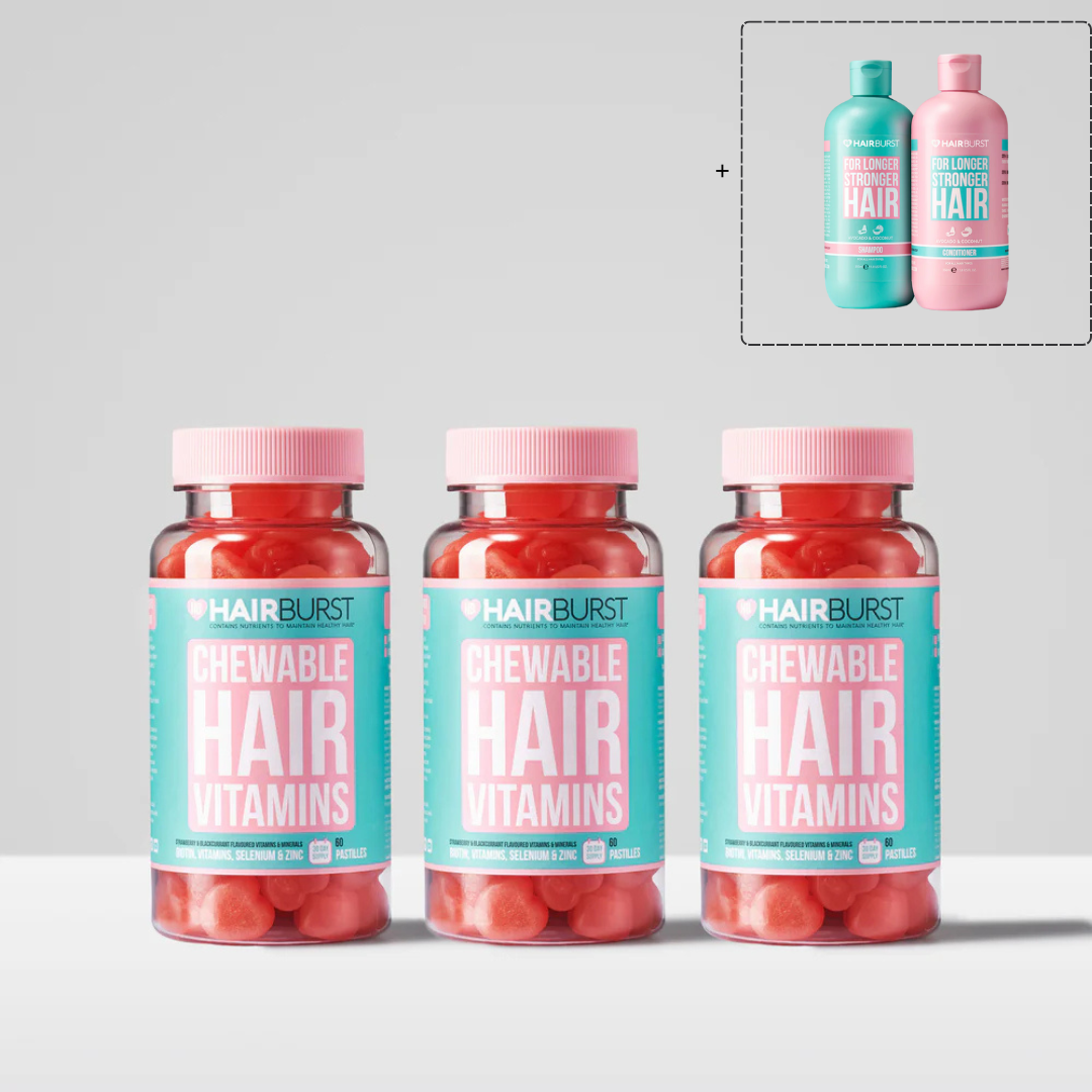 Gumenné vitamíny na rast vlasov 3-mesačné predplatné