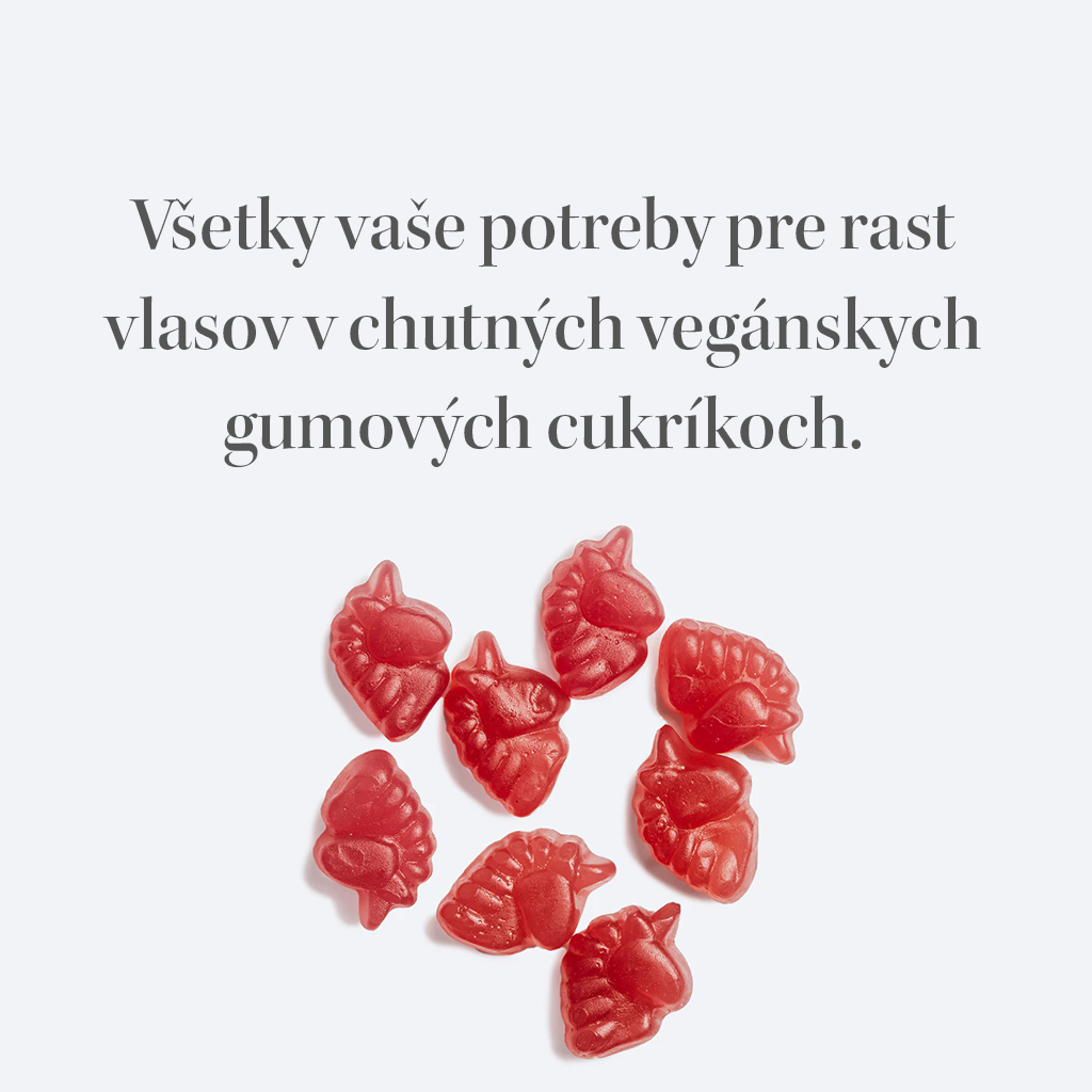 Vegánske vitamíny na rast vlasov 3-mesačné balenie